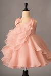 Shop BA BA Baby Clothing CO Pink Viscose Organza Embroidered Sleeping Beauty Ruffle Dress Online at Aza Fashions Shop_BA BA Baby Clothing CO_Pink Viscose Organza Embroidered Sleeping Beauty Ruffle Dress_Online_at_Aza_Fashions