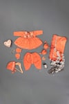 Buy_BA BA Baby Clothing CO_Orange Cotton , Blend, Linen Floral Paradise Embroidered Kurta Set_at_Aza_Fashions
