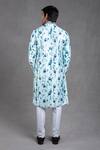 Shop_RNG Safawala_Blue Cotton Silk Printed Tie And Dye & Kurta & Churidar Set _at_Aza_Fashions