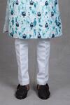 Shop_RNG Safawala_Blue Cotton Silk Printed Tie And Dye & Kurta & Churidar Set _Online_at_Aza_Fashions
