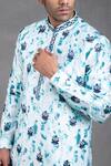 RNG Safawala_Blue Cotton Silk Printed Tie And Dye & Kurta & Churidar Set _at_Aza_Fashions