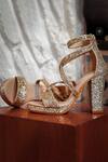 Buy_Tiesta_Gold Shimmer Glam Block Heels_at_Aza_Fashions