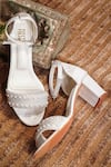 Shop_Tiesta_White Embroidered Pearl Embellished Block Heels _at_Aza_Fashions