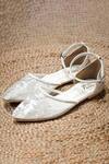 Tiesta_White Shaye Embroidered Mules _Online_at_Aza_Fashions