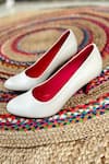 Shop_Tiesta_White Suede Pointed Toe Pumps _at_Aza_Fashions