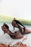 Shop_Tiesta_Grey Embroidery Flower Embellished Heels _at_Aza_Fashions