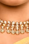 Buy_Minaki_Gold Plated Diamonds, Stones Layered Kundan Choker Set _Online_at_Aza_Fashions
