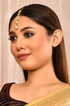 Buy_MINAKI_Gold Plated Floral Kundan Maangtikka _at_Aza_Fashions