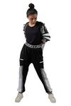 Buy_All2Defy_Black Polyester Colorblock Joggers_at_Aza_Fashions