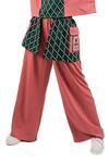 All2Defy_Green Polyester Patched Pants_Online_at_Aza_Fashions