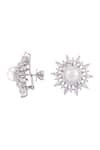 Solasta Jewellery_Silver Plated Pearls Stud Earrings _Online_at_Aza_Fashions