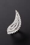 Solasta Jewellery_Silver Plated Swarovski Zirconia The Wing It _Online_at_Aza_Fashions