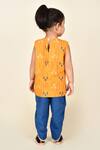 Shop_Pankhuri By Priyanka_Yellow Cotton Printed Top And Tulip Pant Set _at_Aza_Fashions