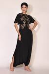 Buy_Arihant Rai Sinha_Black Crepe Floral Embroidered Jumpsuit_at_Aza_Fashions