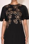 Arihant Rai Sinha_Black Crepe Floral Embroidered Jumpsuit_at_Aza_Fashions