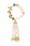 Buy_Heer-House Of Jewellery_White Kundan Surai Pearl Bracelet_at_Aza_Fashions