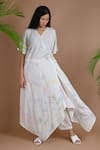 Chambray & Co._White Pure Cotton Ariel Shibori Dye Dress_Online_at_Aza_Fashions