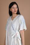 Buy_Chambray & Co._White Pure Cotton Ariel Shibori Dye Dress_Online_at_Aza_Fashions