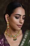 Buy_Swabhimann Jewellery_Kundan Floral Choker Jewellery Set_at_Aza_Fashions