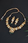 Buy_Swabhimann Jewellery_Kundan Floral Choker Jewellery Set_Online_at_Aza_Fashions