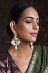 Buy_Swabhimann_Gold Plated Pearls, Diamonds Drop Earrings _Online_at_Aza_Fashions