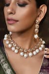 Shop_Swabhimann_Gold Plated Pearls Necklace Set _Online_at_Aza_Fashions