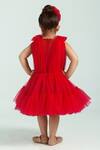 Shop_Free Sparrow_Red Ruby Blaze Ruffle Dress For Girls_at_Aza_Fashions