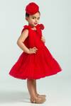Free Sparrow_Red Ruby Blaze Ruffle Dress For Girls_Online_at_Aza_Fashions