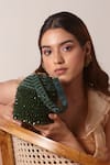 Buy Forever Noor Green Beads, Crystals Starry Roohi Embellished Bucket Bag at Aza Fashions Buy_Forever Noor_Green Beads, Crystals Starry Roohi Embellished Bucket Bag _at_Aza_Fashions