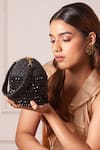 Forever Noor_Black Beads, Crystals Starry Roohi Bucket Bag _Online_at_Aza_Fashions