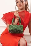 Buy Forever Noor Green Beads, Crystals Suede Embellished Clutch at Aza Fashions Buy_Forever Noor_Green Beads, Crystals Suede Embellished Clutch _at_Aza_Fashions