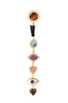 Buy_Zariin_Gold Plated Crystals, Stones Multi Healing Dangler Earrings _Online_at_Aza_Fashions