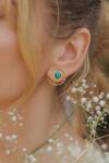 Zariin_Replaceable Multi Stone Healing Ear Studs Earrings_Online_at_Aza_Fashions