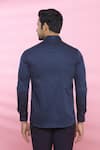 Shop_Aces by Arjun Agarwal_Blue Cotton Plain Shirt  _at_Aza_Fashions