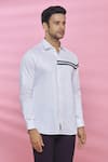 Aces by Arjun Agarwal_White Cotton Plain Shirt  _Online_at_Aza_Fashions