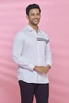 Buy_Aces by Arjun Agarwal_White Cotton Plain Shirt  _Online_at_Aza_Fashions