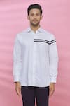 Shop_Aces by Arjun Agarwal_White Cotton Plain Shirt  _Online_at_Aza_Fashions