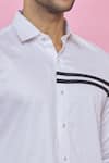 Aces by Arjun Agarwal_White Cotton Plain Shirt  _at_Aza_Fashions