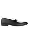 Buy_Sko_Black Color Block Leather Loafers _Online_at_Aza_Fashions