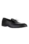 Buy_SKO_Black Leather Bow Top Loafers  _at_Aza_Fashions