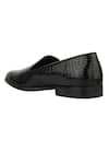 Buy_Sko_Black Leather Textured Loafers  _Online_at_Aza_Fashions