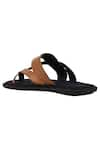 Buy_Sko_Brown Embossed Cross Strap Sandals  _Online_at_Aza_Fashions