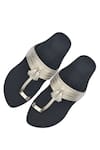 Shop_Sko_Black Tasselled Kolhapuri Sandals _at_Aza_Fashions