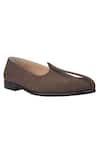 Buy_Sko_Brown Suede Mojaris  _at_Aza_Fashions