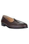 Buy_Sko_Brown Leather Mojaris  _at_Aza_Fashions