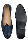 Sko_Blue Leather Mojaris  _Online_at_Aza_Fashions