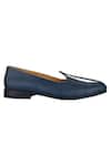 Buy_Sko_Blue Leather Mojaris  _Online_at_Aza_Fashions