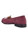 Shop_Sko_Maroon Almond Toe Leather Mojaris _Online_at_Aza_Fashions