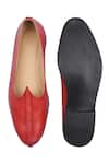 Sko_Red Leather Mojaris _Online_at_Aza_Fashions