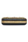 Shop_Richa Gupta_Black Embroidery, Sequins Leather Embellished Clutch With Sling _Online_at_Aza_Fashions